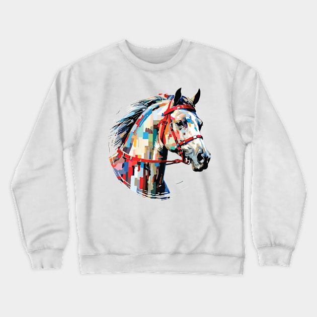 Horse Animal Freedom World Nature Beauty Abstract Crewneck Sweatshirt by Cubebox